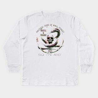 skull and snake Kids Long Sleeve T-Shirt